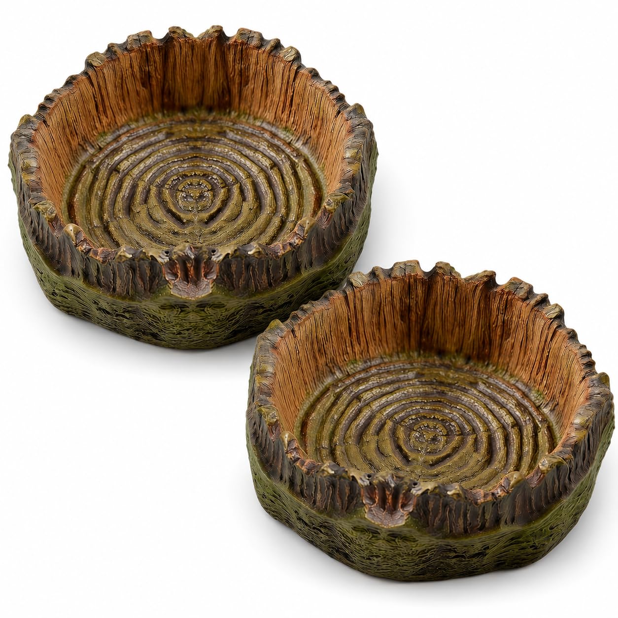 2Pcs Reptile Water Bowl and Feeding Dish Bowl, Tortoise Water Bowl, Reptile Accessories for Leopard Gecko, Bearded Dragon, Snake, Lizard, Tortoise Enclosure Accessories
