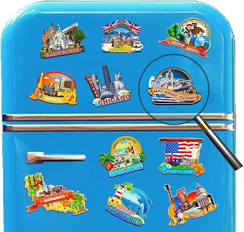 Miniatura 4 de Mackinac Island Michigan USA - Imán de madera para nevera, monumentos 3D, recuerdos coleccionables, decoración hecha a mano -3839