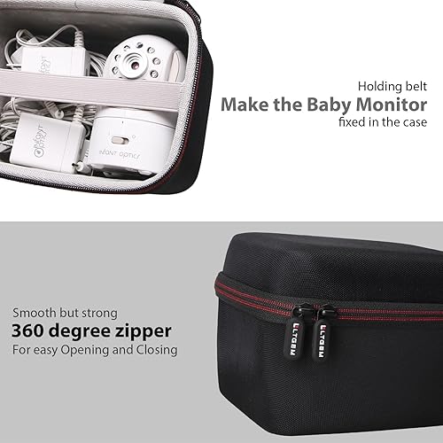 Miniatura 10 de LTGEM - Funda rígida de EVA para monitor HelloBaby HB6550, bolsa de almacenamiento protectora de viaje