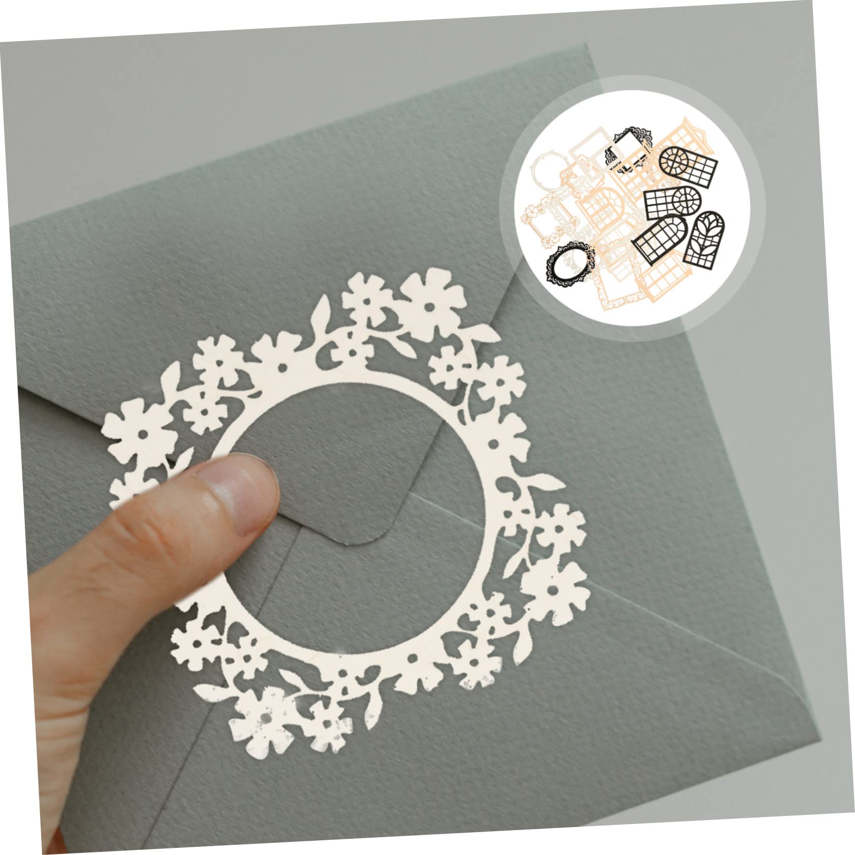DOITOOL Papel De Material Hueco En Suministros De Diario Estético Álbum De Recortes Estético Suministros Para Álbumes De Recortes Conformado Tejido Artesanía 40 Piezas X 4