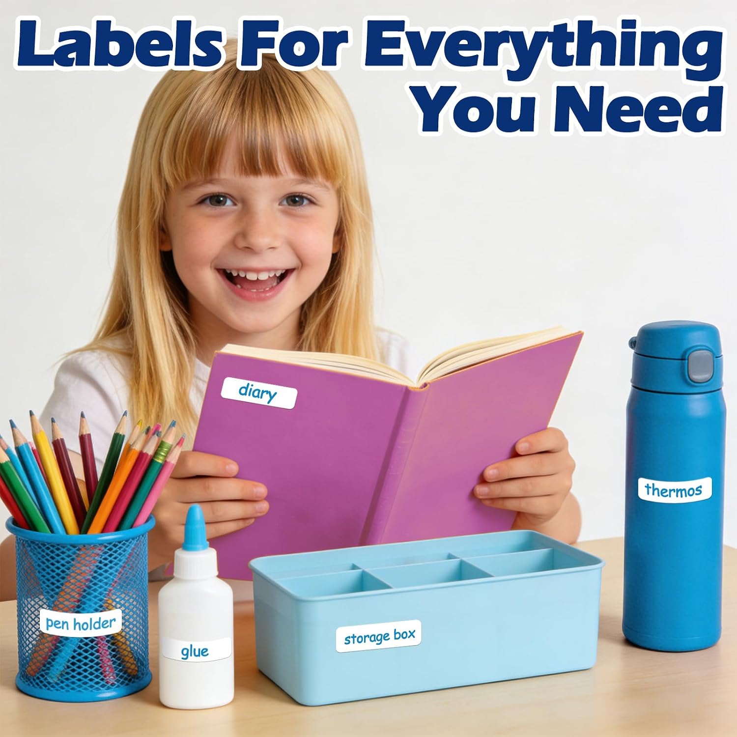 540pcs Purple Name Tags Adhesive Name Label Sticker for Home School Daycare image 3