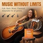 Volumoon Classical Guitar Strings, Gold and Silver Wire Acoustic Guitar String, Phosphor Bronze Wrapped Steel, 3 Diameter Styles for Various Different Classical Guitars (Extra Light)