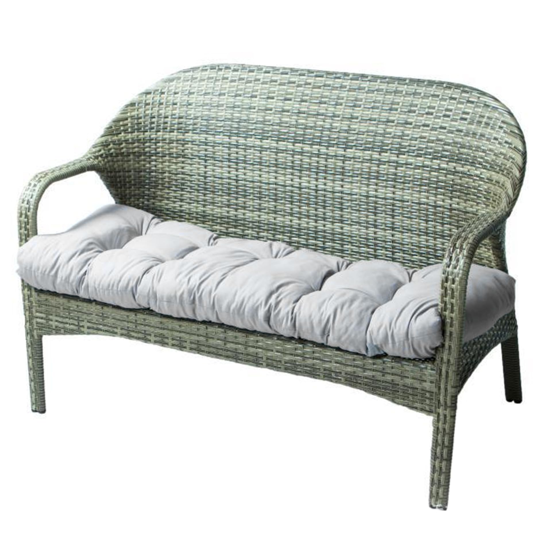 Coussin de banc d'extérieur imperméable gris pour mobilier patio et chaise