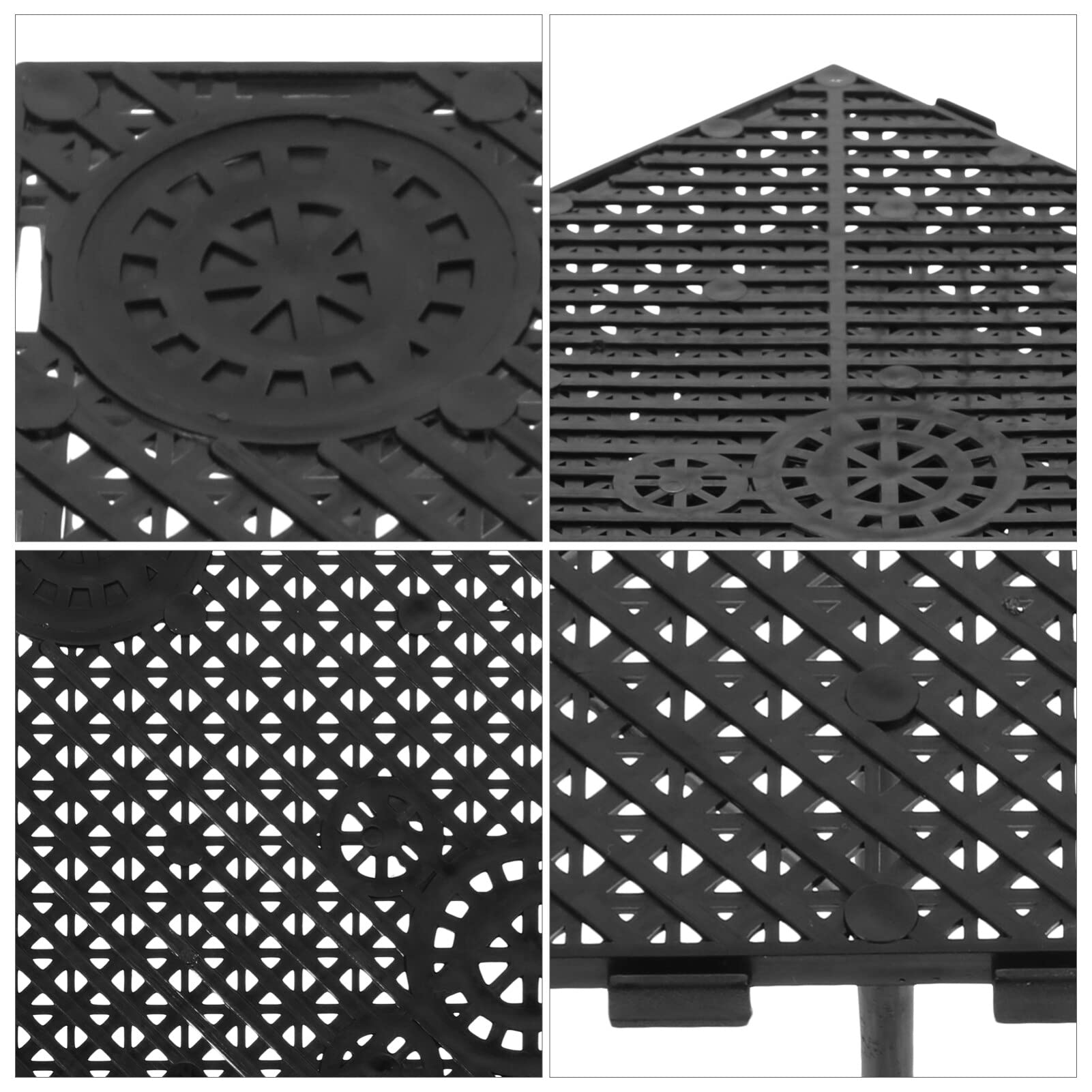 TEHAUX Lot de 10 plaques filtrantes pratiques en PVC pour aquarium - Plaque filtrante pratique en PVC - Noir - Plateaux de séparation d'aquarium de 150 litres
