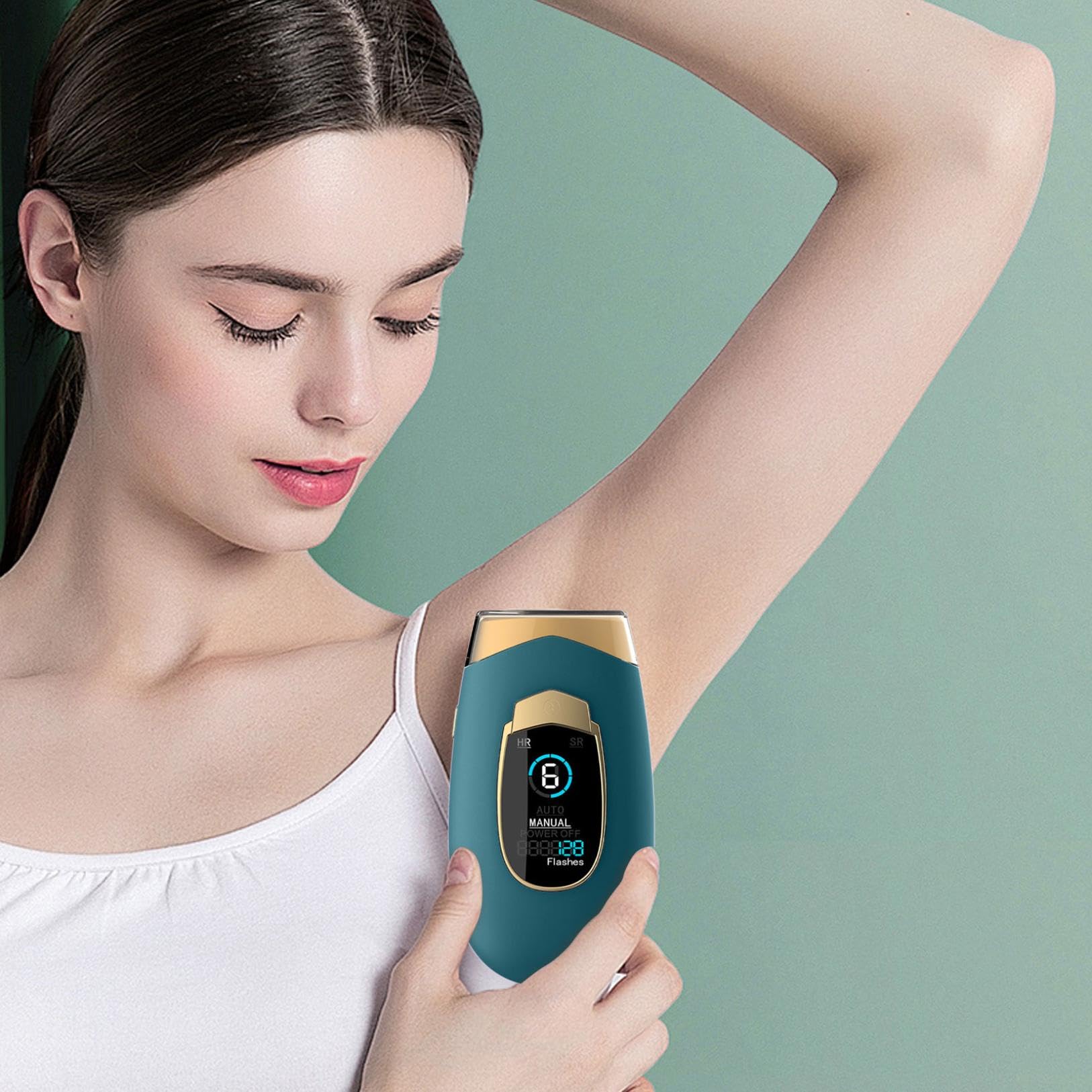 Epilatore a Luce pulsata con Touch Screen LCD Luces Pulsata Epilatore Luce Pulsata 2 in 1 Epilatore Laser per Donna Uomo Viso Corpo (A)