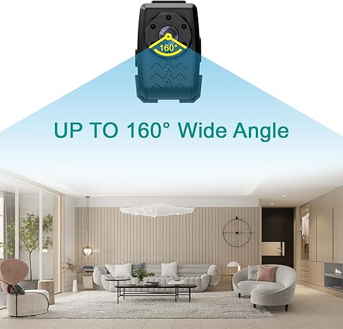 Miniatura 6 de Mini cámara inalámbrica con cámaras de vigilancia pequeñas de 1080P, clip trasero, grabadora de video portátil con visión nocturna por infrarrojos,