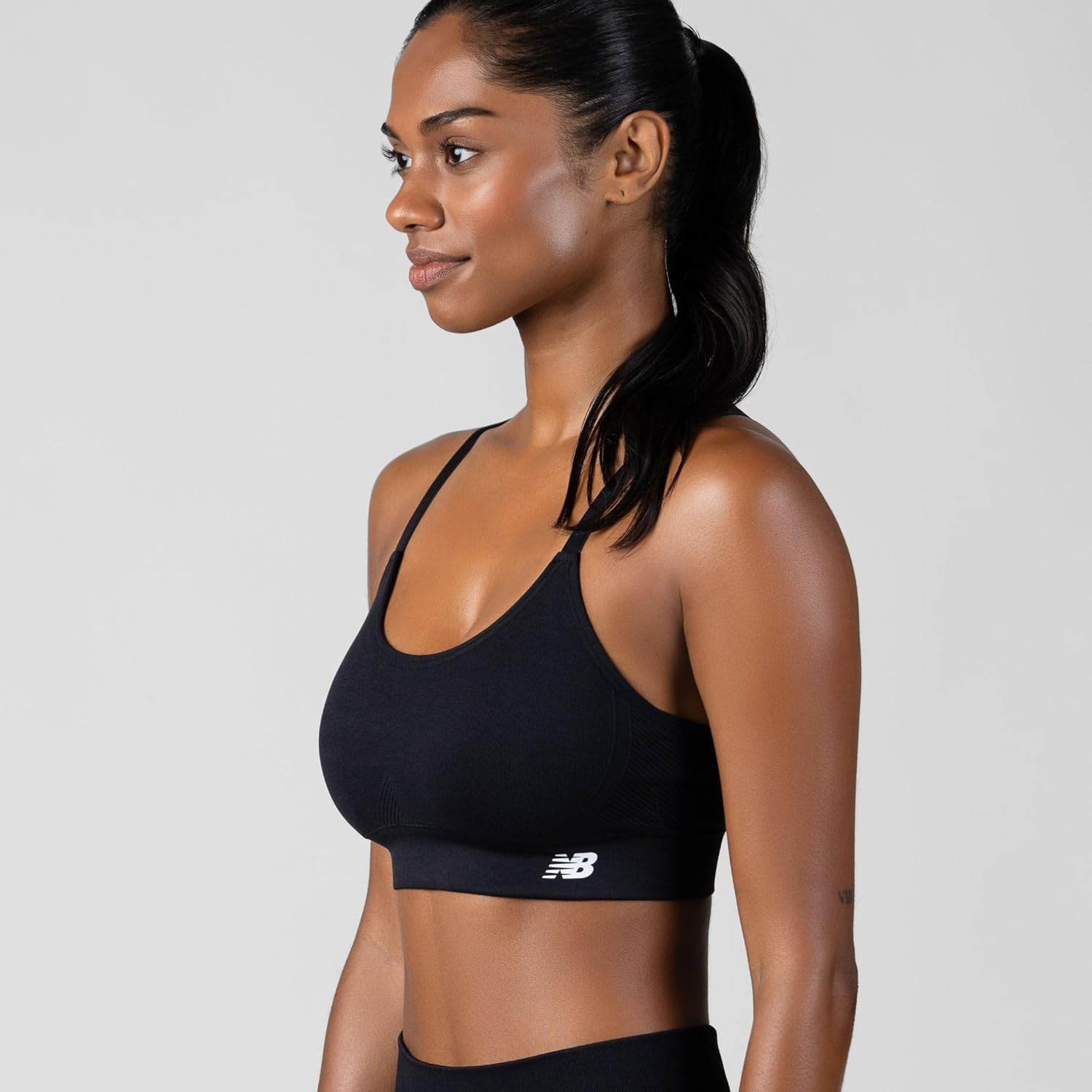 New Balance Women's Sports Bras 3 Pack, Seamless Cami, Removable Pads, Medium Impact Gym Sports Bra for Women, Workout Set - Image 3