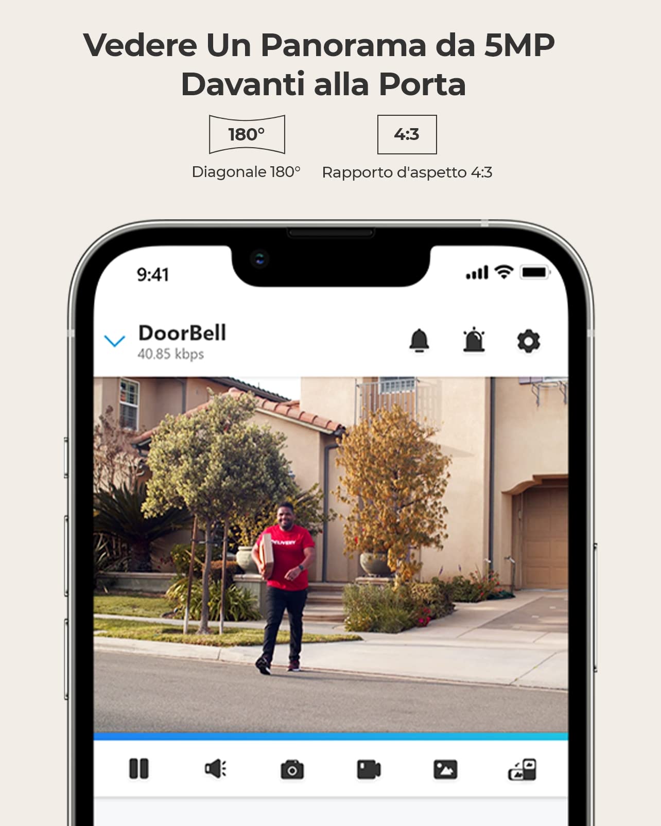 Reolink 5MP cablato Videocitofono PoE con Chime, Vista Diagonale a 180°, Video Campanello Cablato, Rilevamento di Uomo, Avvisi Intelligenti, Audio Bidirezionale, Video Doorbell Supporta microSD, Nero