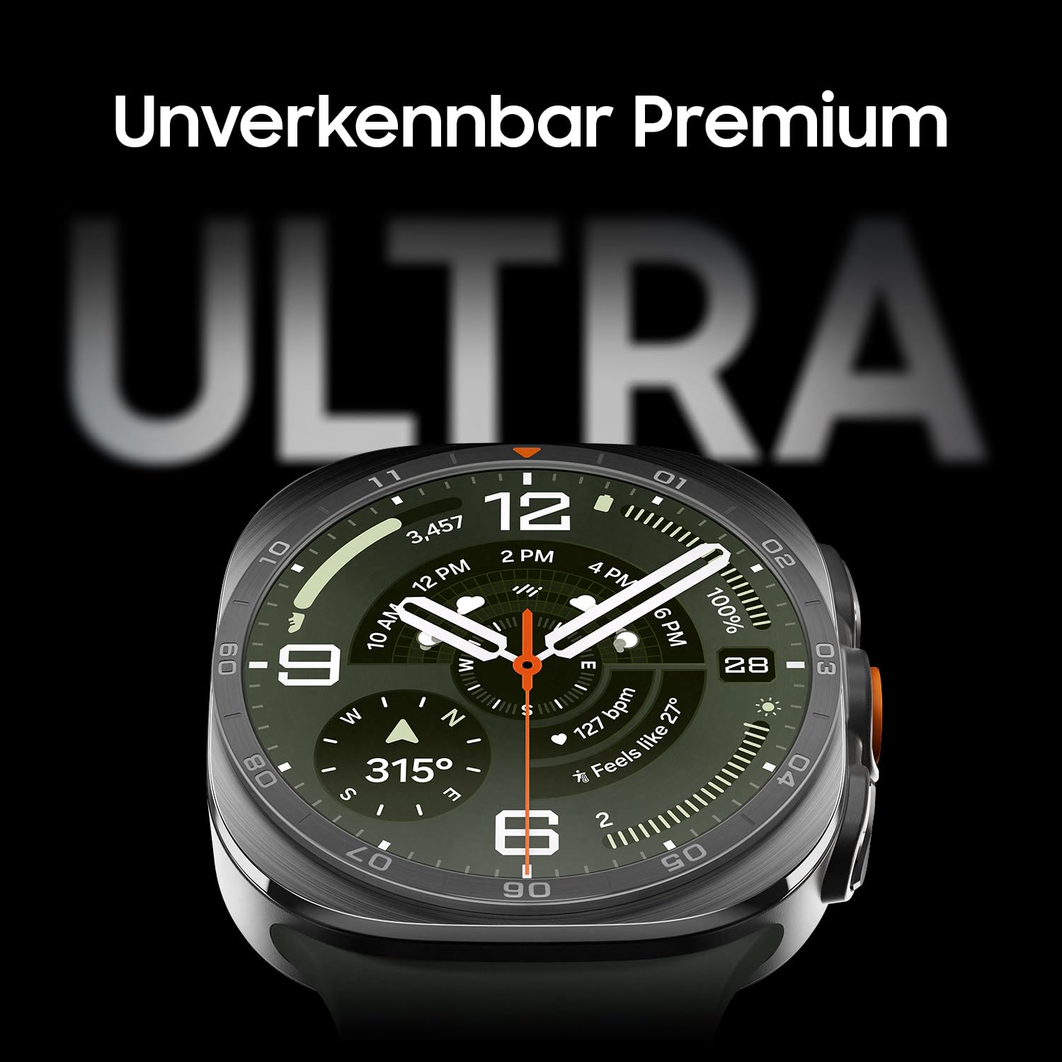 Samsung Galaxy Watch Ultra2 Smartwatch, 47 mm, LTE, Titanium Gray | Fitnessuhr für Trail Running, Tauchen, Radfahren, 800mAh Akku, Schnellladen, 3 Jahre Herstellergarantie [Exklusiv auf Amazon]