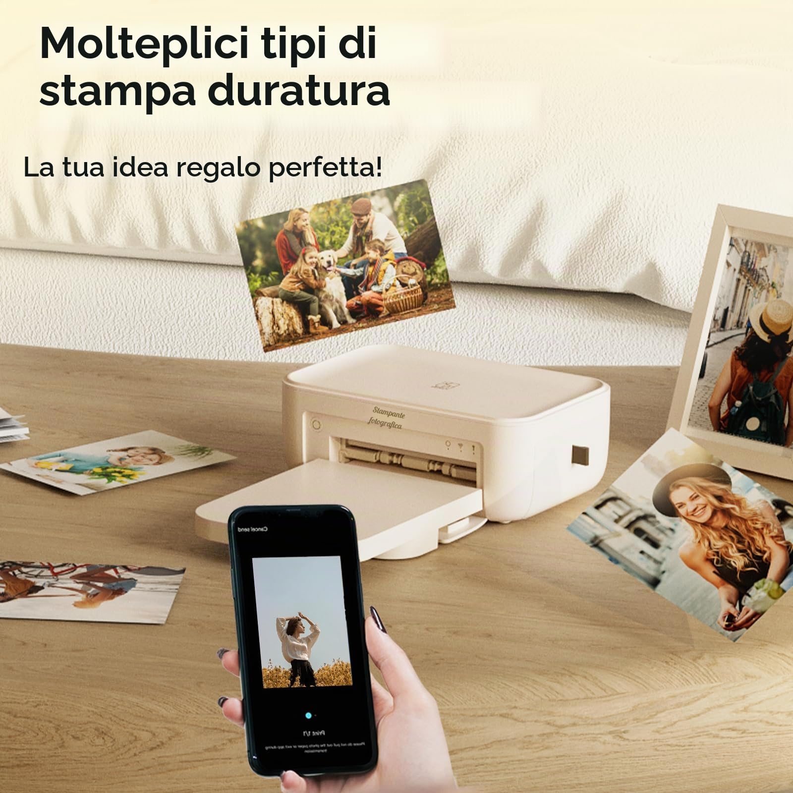 HPRT CP4100/CP4000L 4X6 Carta fotografica, 108 fogli e 2 nastri, Carta per stampante iDPRT CP4100/CP4000L Telefono WiFi Instant Color Picture Sublimation Carta per stampante