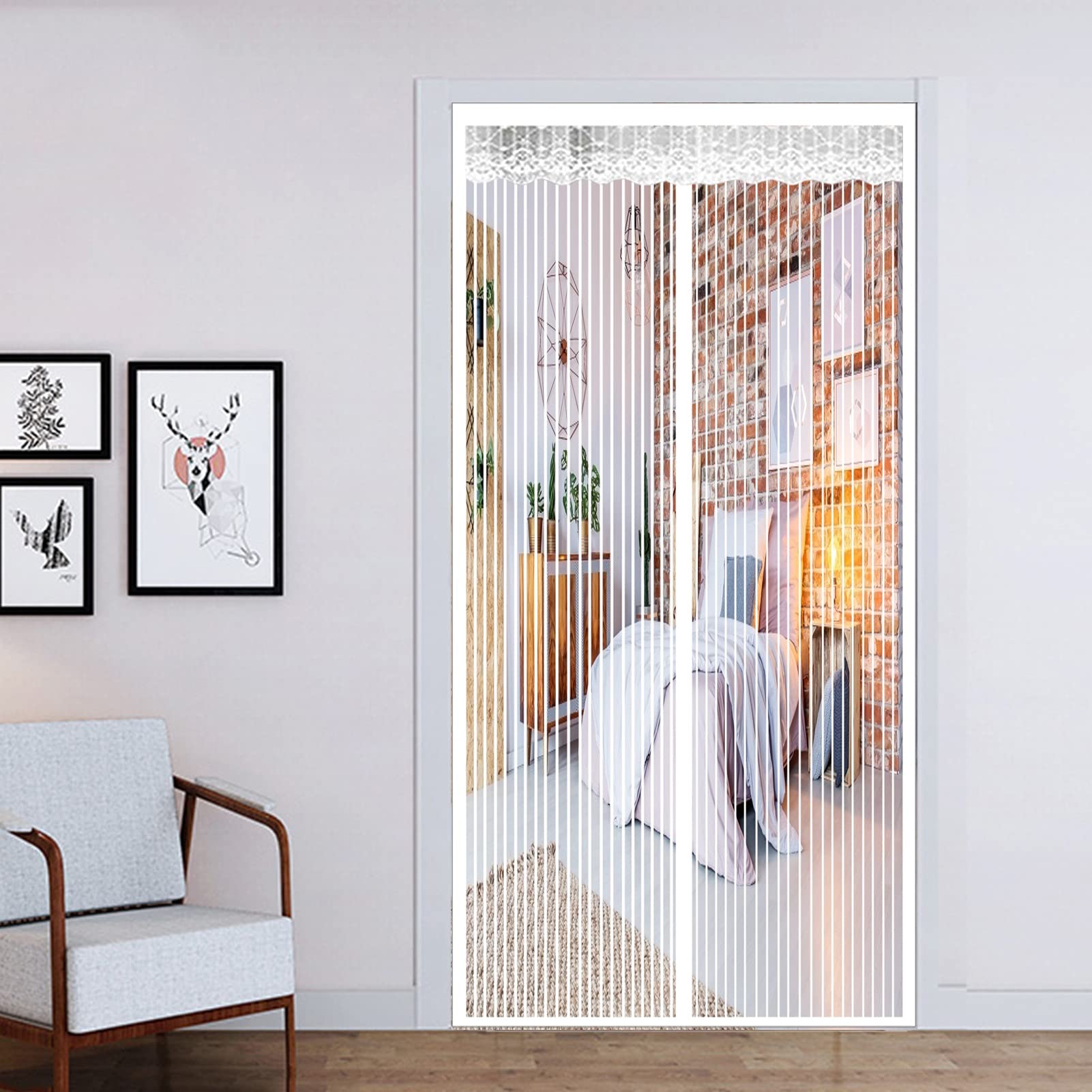 Apalus Vp Moustiquaire Magnétique Pour Porte Moustiquaire Porte Fenetre Magnetique Rideau Anti Mouche Rideau De Moustiquaire 110x210