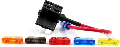 AGREGAR CIRCUITO ATO ATC FUSIBLE GRIFUSIBLE Añadir EN ADAPTADOR DE CIRCUITO DUAL TERMINAL AUTOMÁTICO DEL COCHE + FUSIBLE SET 5, 7.5, 10, 15, 20 AMPS