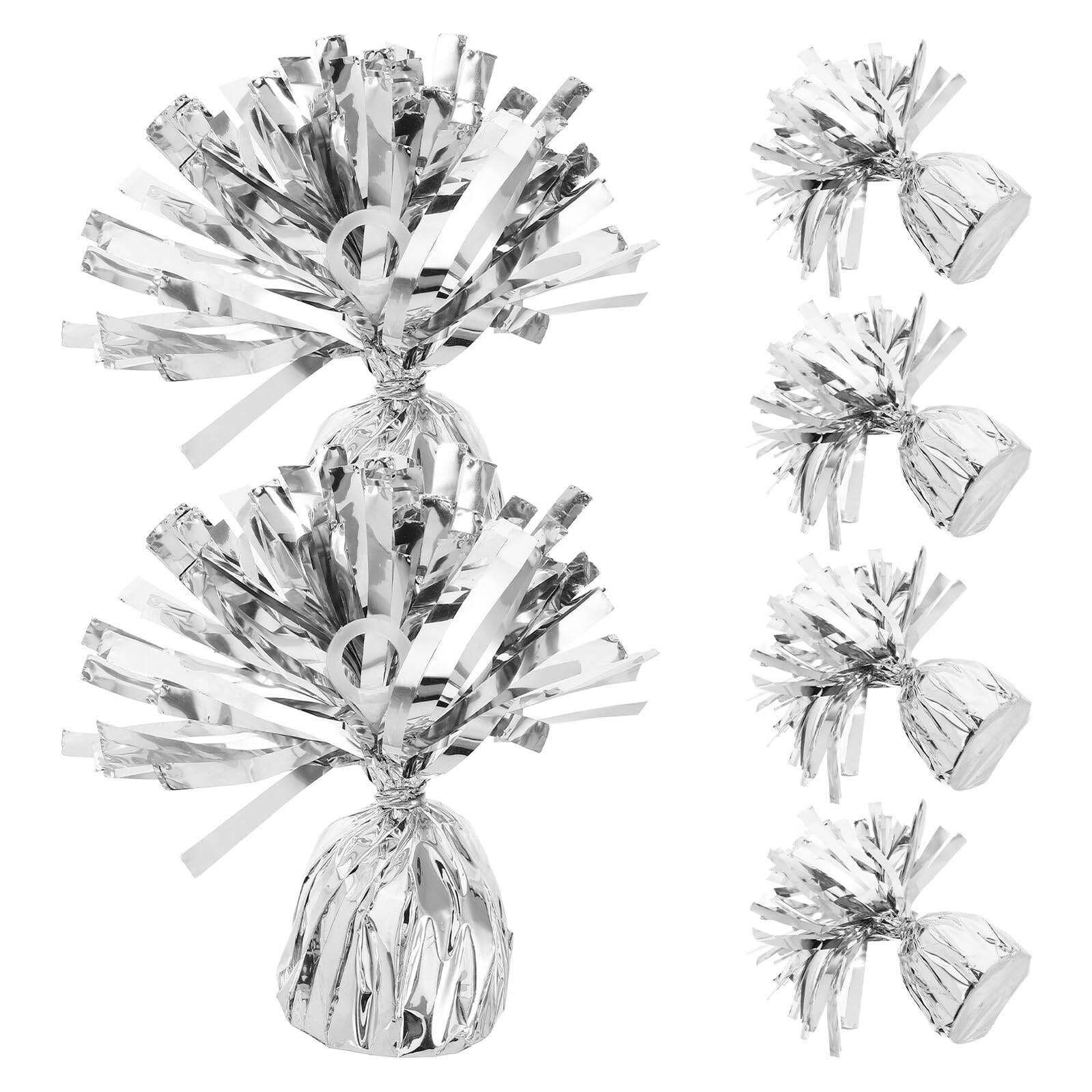 6 Stück Ballongewichte aus Pet und Zement Silber für Ballons mit Elegantem Design zur Langfristigen Nutzung Partys und Festivals