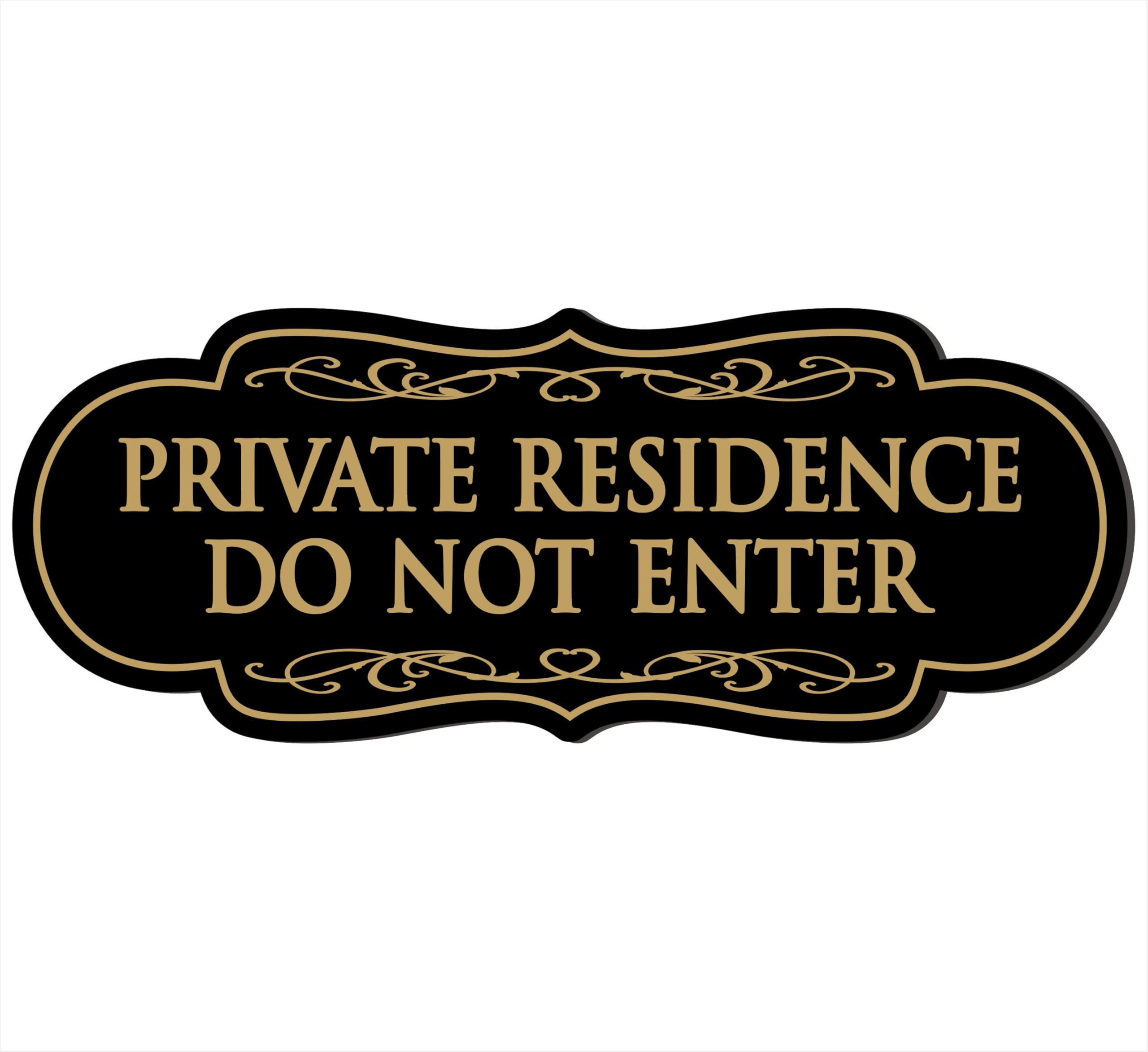 Private Residence Do Not Enter Sign - No Trespassing Safety Sign, Durable Acrylic Material, Strong Self-Adhesive, Quick Installation, Suitable for