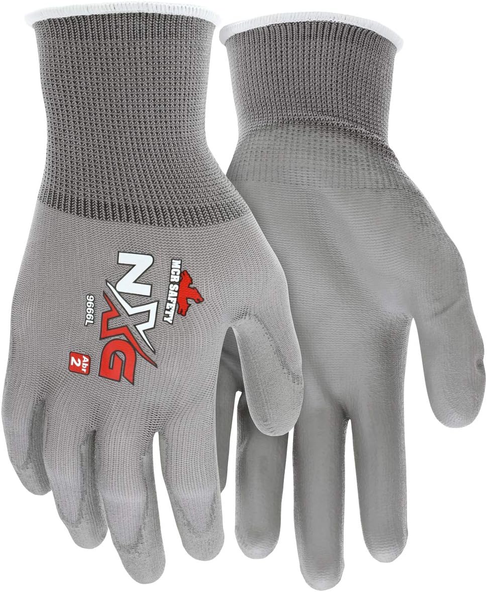 MCR SAFETY 9666M Pu Dipped Nylon Glove (Pack of 12)