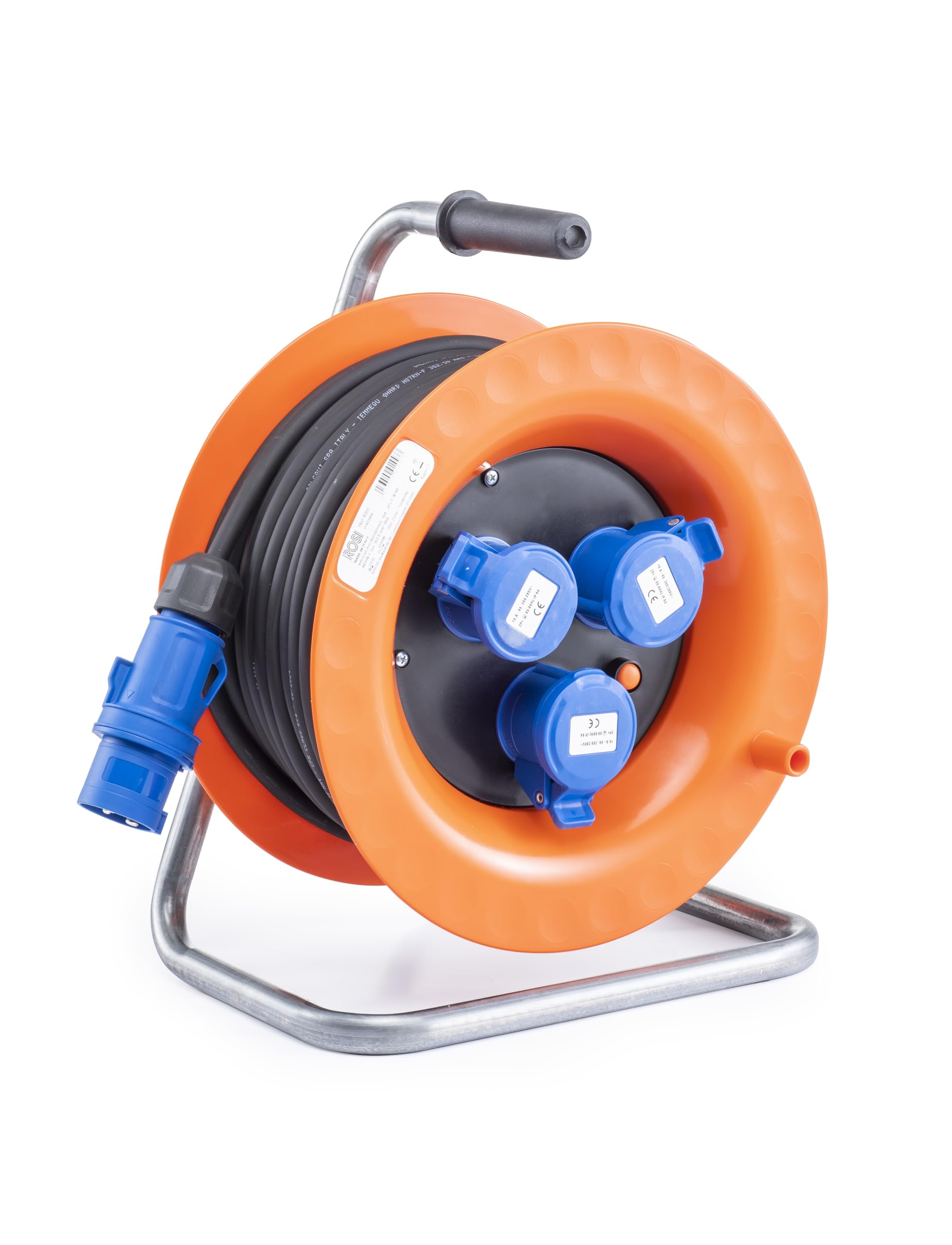 ROSI 4001 AVVOLGICAVO Industriale, Arancio/Blu