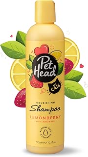 Pet Head Felin' Good Cat Shampoo - Fruity Lemonberry Scent, Nourishing Deodorizing Vegan Formula, Lick-Safe for Kittens, Made in USA 10.1oz