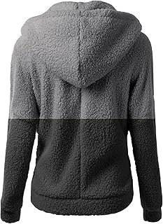 Winter Coat Women's Long Warm Lined Winter Elegant Autumn Jacket Plush Jacket Fashion Oversize Cuddly Jacket Teddy Jacket 2023 Fluffy Winter Jacket Teddy Fleece Jacket Transition Autumn Cuddly Jacket