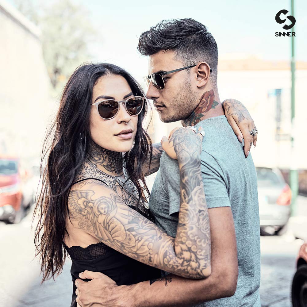 SINNER Morin Sonnenbrille Rund - Retro Sonnenbrille für Herren und Damen - UV400 Schutz - Verspiegelt - Ideal im Sommer - Mehrere modische Farben