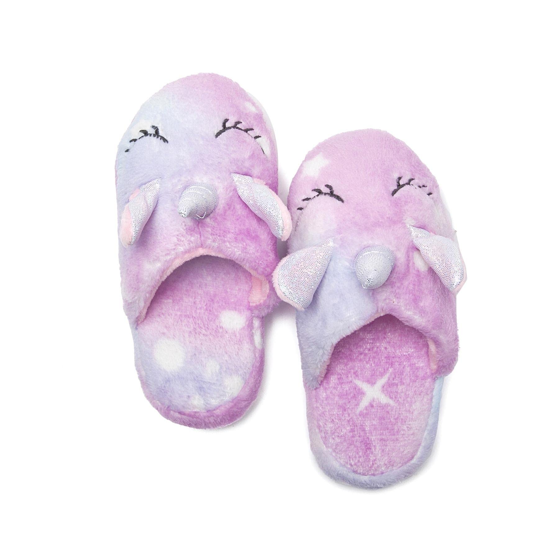 Peignoir Doux Fille Licorne Robes de Chambre à Capuche pour Filles avec Pantoufles de Licorne - Cadeaux pour Filles