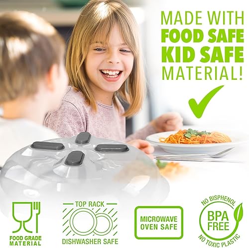 Miniatura 7 de HOVER COVER Cubierta magnética contra salpicaduras, tapa transparente de 12 pulgadas sin BPA, protector de placa ventilada con rejillas de