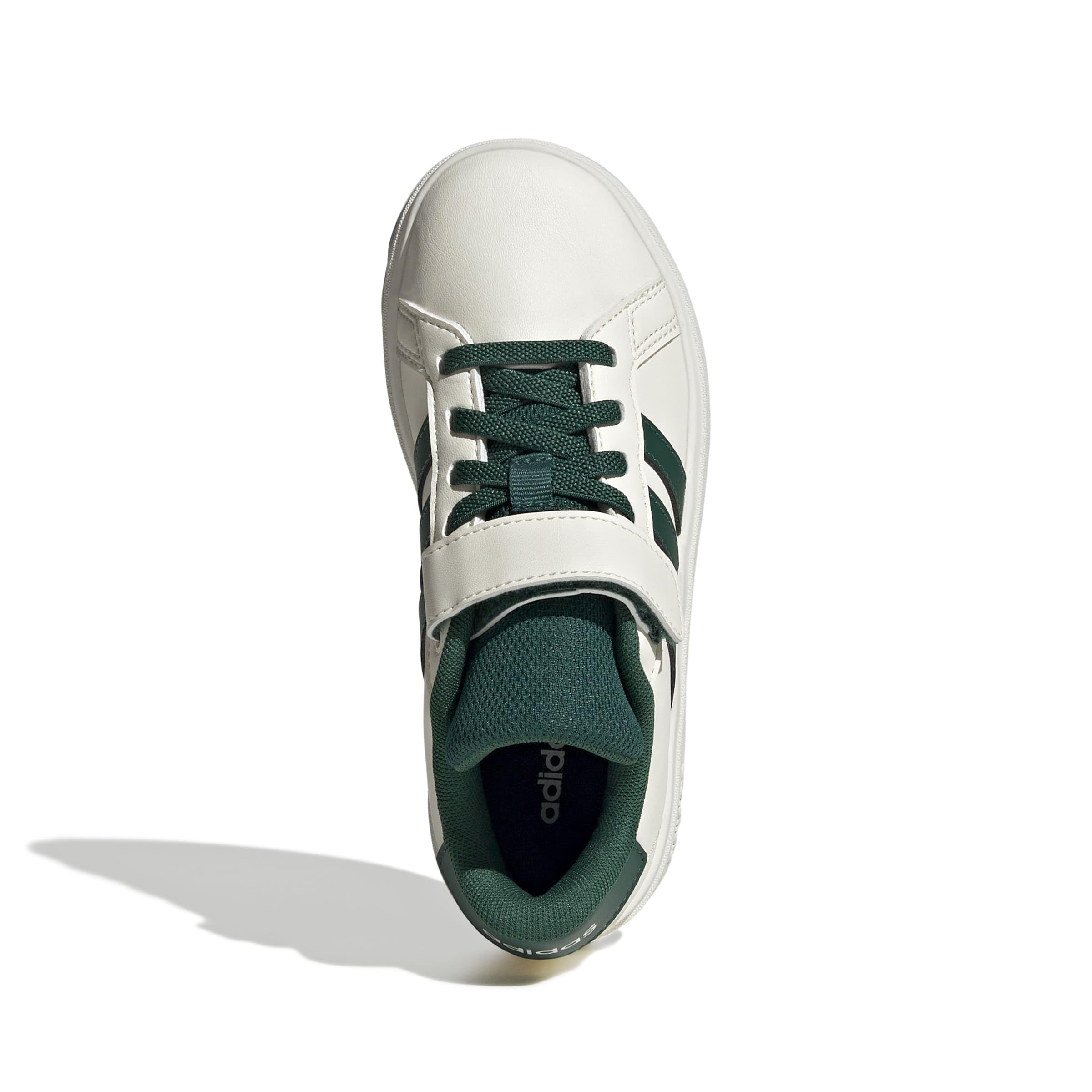 Adidas Unisex - Bambini Grand Court 2.0 Shoes Children, off White/Collegiate Green/Core Black, 28 EU