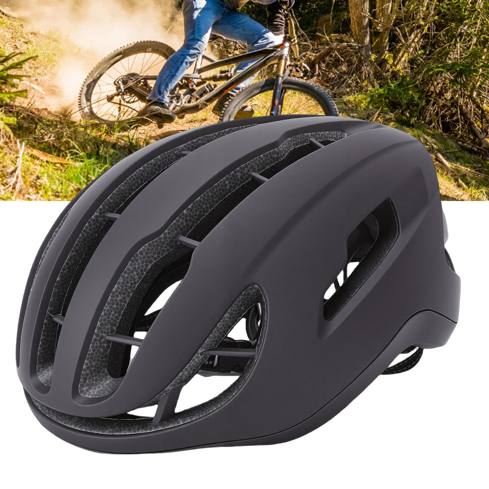 Casco Ciclismo Integrale Pieghevole, Casco da Bici Regolabile Testa Senza Cuciture con Fodera Lavabile Rimovibile per Mountain Bike Strada Uomini Donne