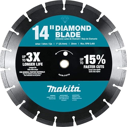 Makita E-01719 Hoja de diamante de 14", segmentada, de uso general