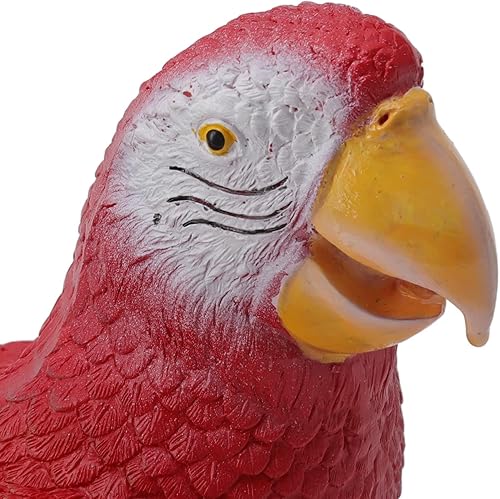 Miniatura 6 de TOPINCN Escultura de pájaro, escultura de loro, adorno decorativo de pájaro, estatua de pájaro colgante al aire libre, loro trasero, porche