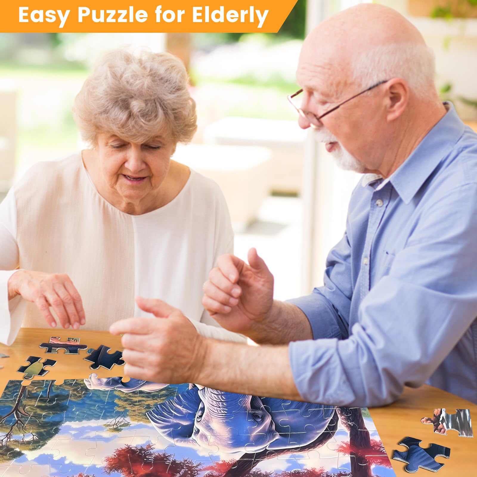 Amazon | 大型パズル100ピース 高齢者向け 象の森 認知症パズル 高齢者