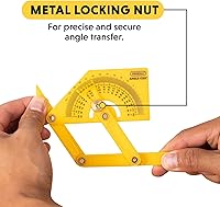 Vista 3 de General Tools 29 Transportador de plástico y Buscador de ángulo, Exterior, Interior, inclinada ángulos, 0 ° a 180 °