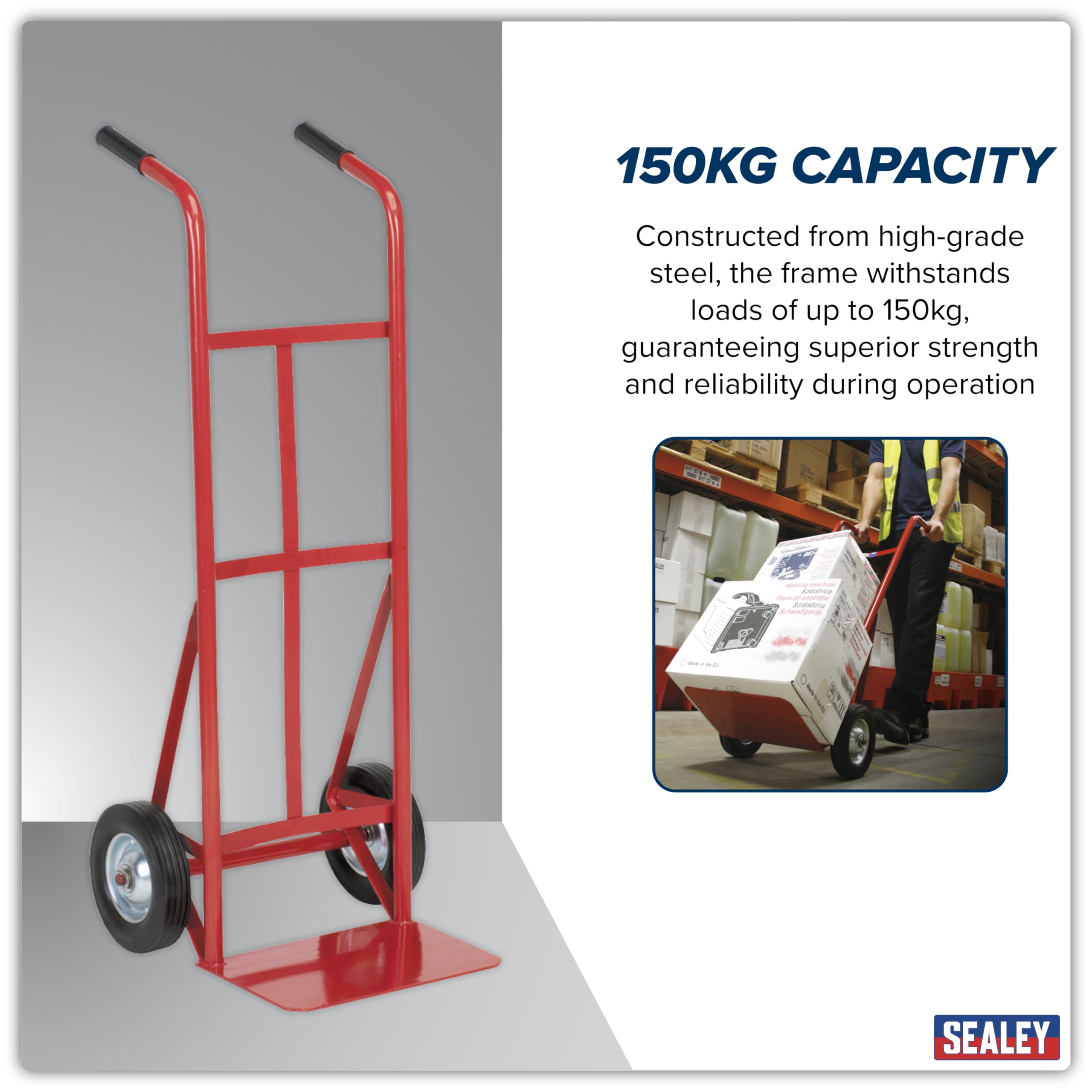 Sealey CST983 wózek transportowy z solidnymi oponami pojemność 150 kg