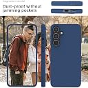 YATWIN Silicone Back Case for Samsung Galaxy S24 FE, Soft-Touch Phone Back Cover for Samsung Galaxy S24 FE - Dark Blue gallery image