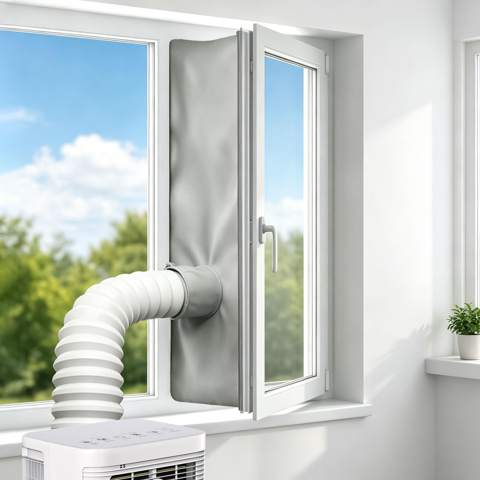 Junta de ventanas para aire acondicionado móvil de 16 cm de diámetro y climatizadores basculantes 8