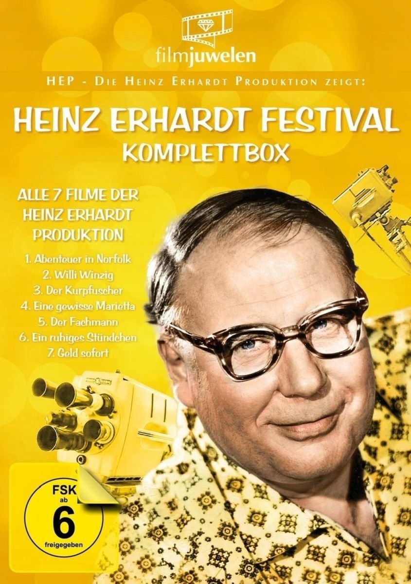Caja completa en DVD Heinz Erhardt Festival con antología de humor