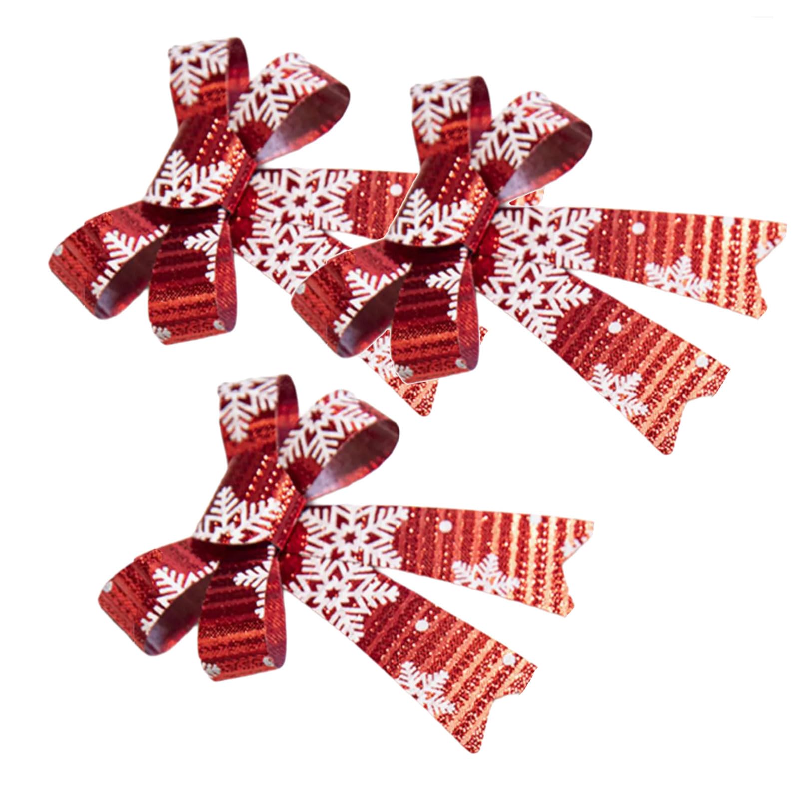 Tsophreniq B 3Pcs Multipurpose Seasonal Cabinet Owknot Decoration A Warm Festival Ambiences Home This Christmas Ornament Small Owknot