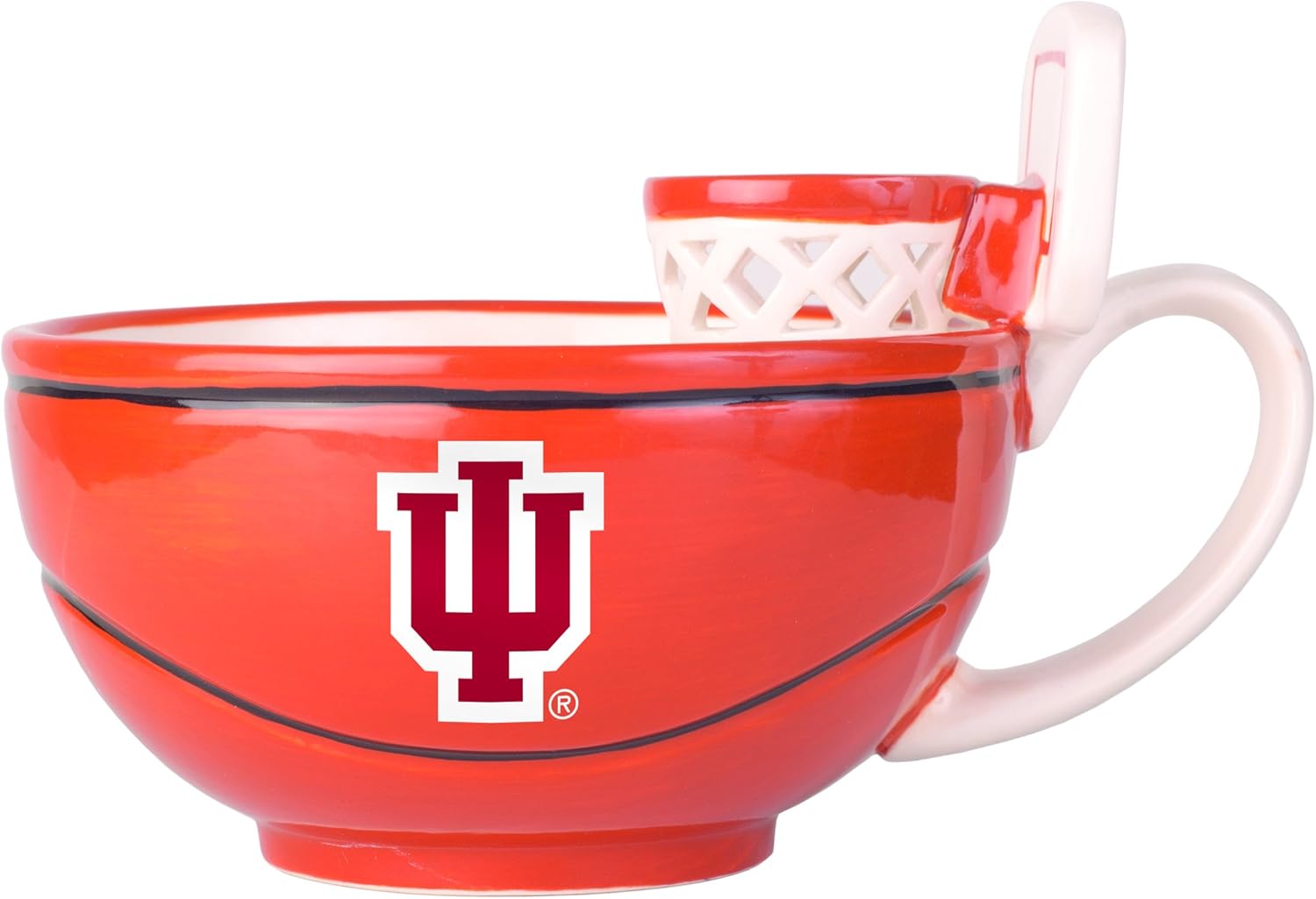 NCAA Indiana Hoosiers MAX'IS Basketball Hoop Mug, 16-ounce, Orange