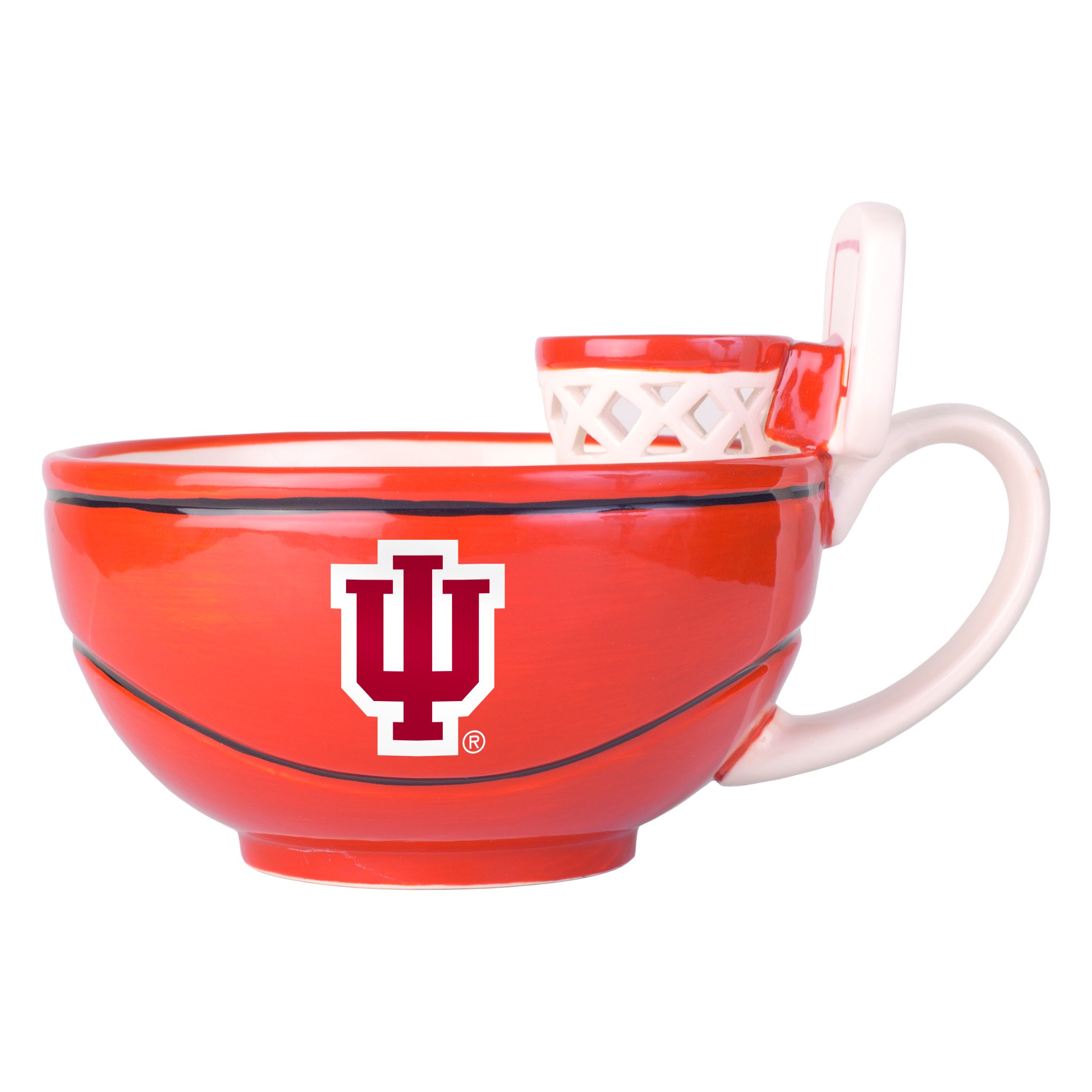 NCAA Indiana Hoosiers MAX'IS Basketball Hoop Mug, 16-ounce, Orange
