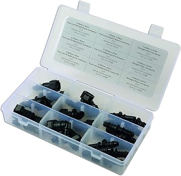 Connect 34029 Assorted Fuel Line Quick Connector Kit 24pc, Black