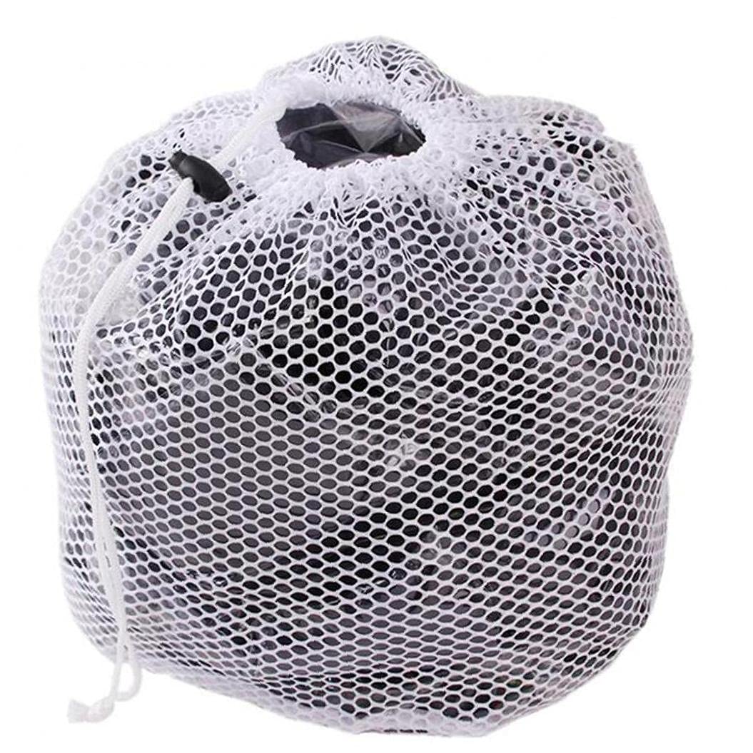 Casiler White Clothes Wash Mesh Bag Laundry Bags Washing Machine Net Bag Drawstring Net Wash Strong Thicken Reusable