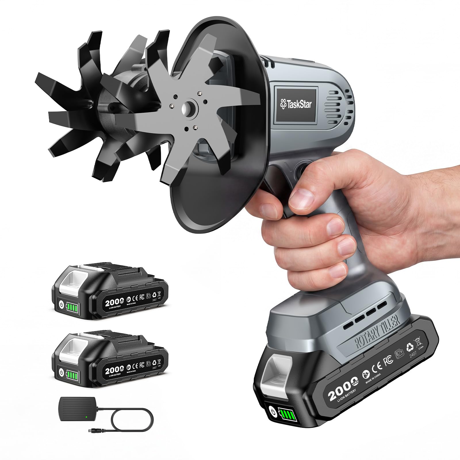TaskStar Mini Cordless Tiller