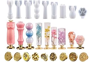 9pcs Wax Seal Handle Molds: DIY Epoxy Resin Seal Stamp Molds