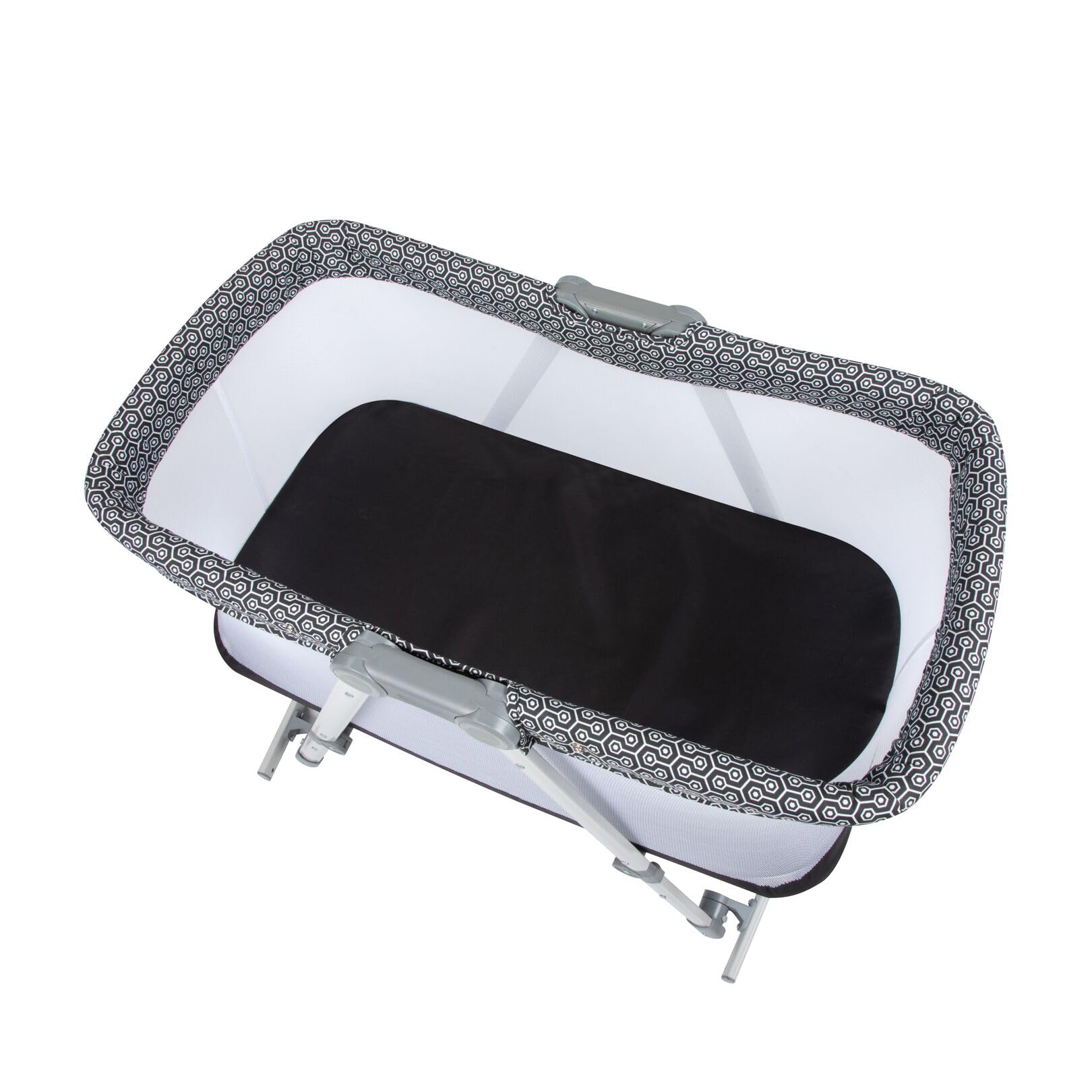 Safety 1st Morning Star Rocker - Cuna plegable para bebé con bolsa de viaje, adecuada desde el nacimiento hasta aproximadamente 9 meses, geométrica (negro)