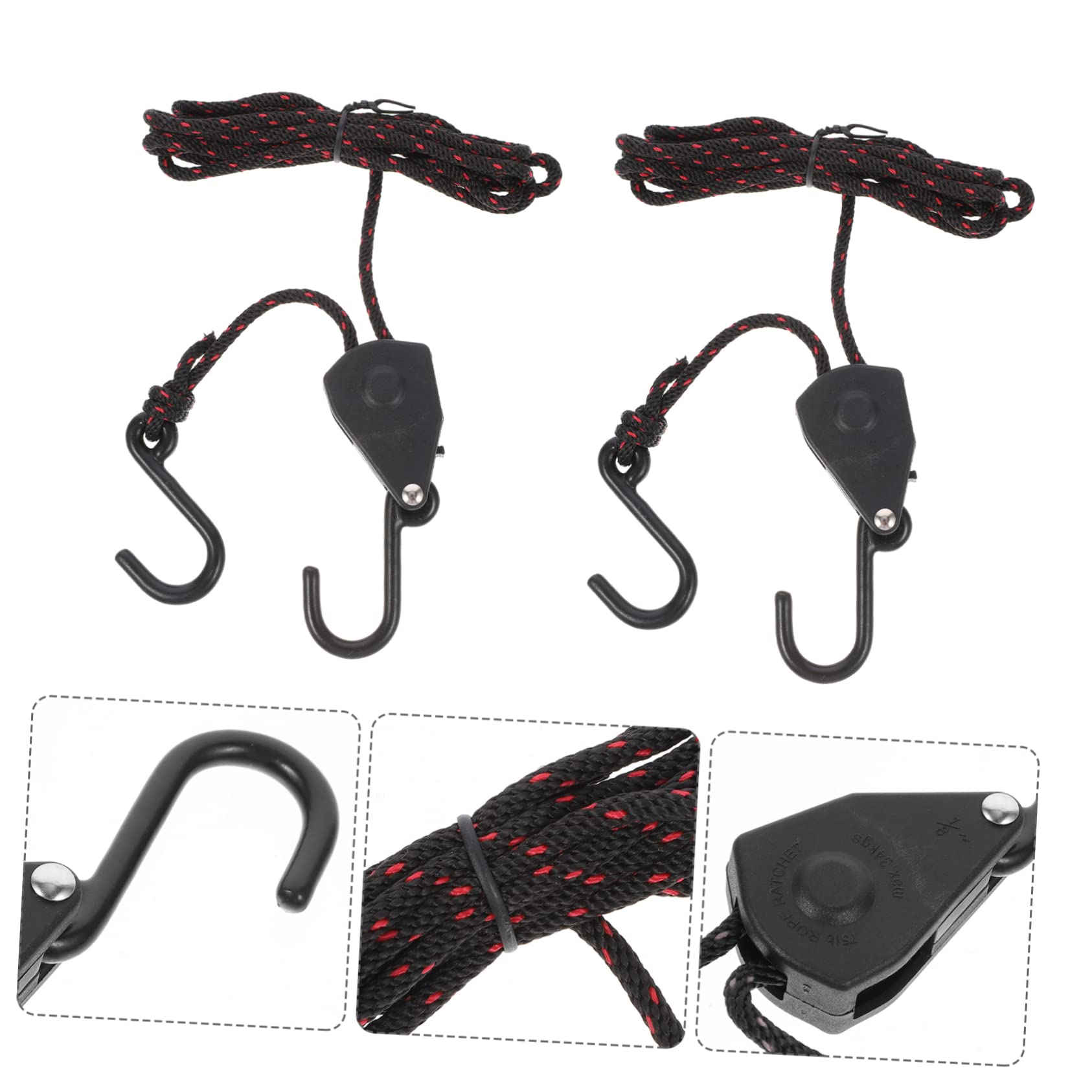 2 Sangles à Cliquet Avec Poulie Pour Kayak/canoë – Nylon Résistant, Réglable, Déverrouillage Rapide, Arrimage Solide - 9