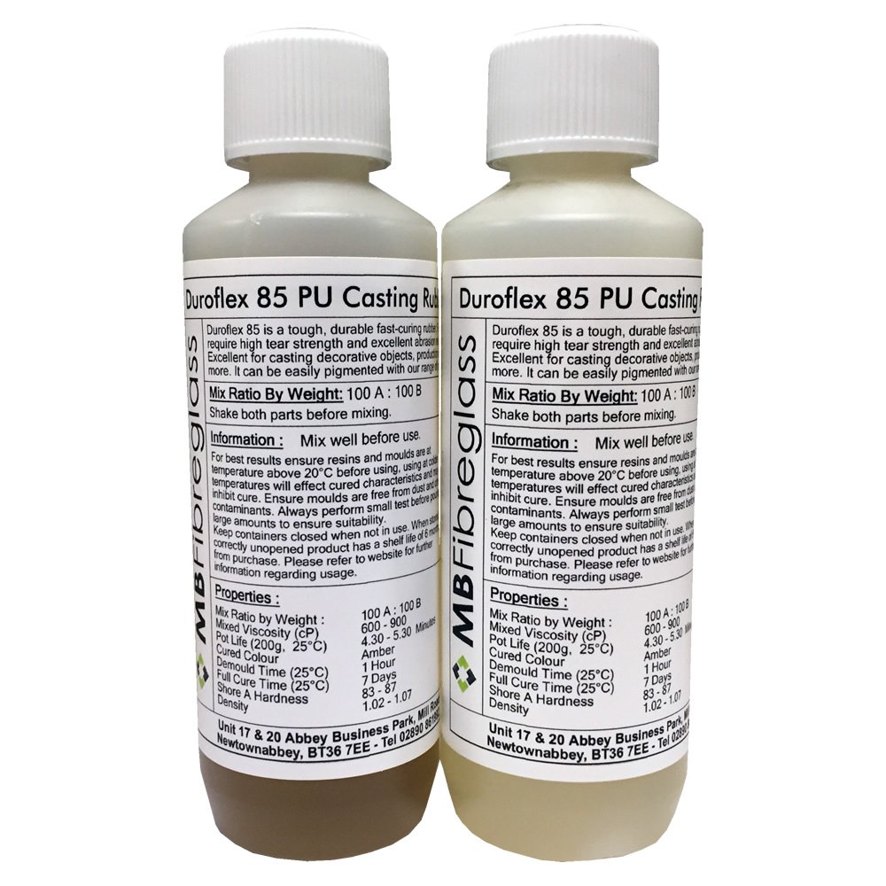 DuroFlex 85 Polyurethane Liquid Casting Rubber - 500g Kit