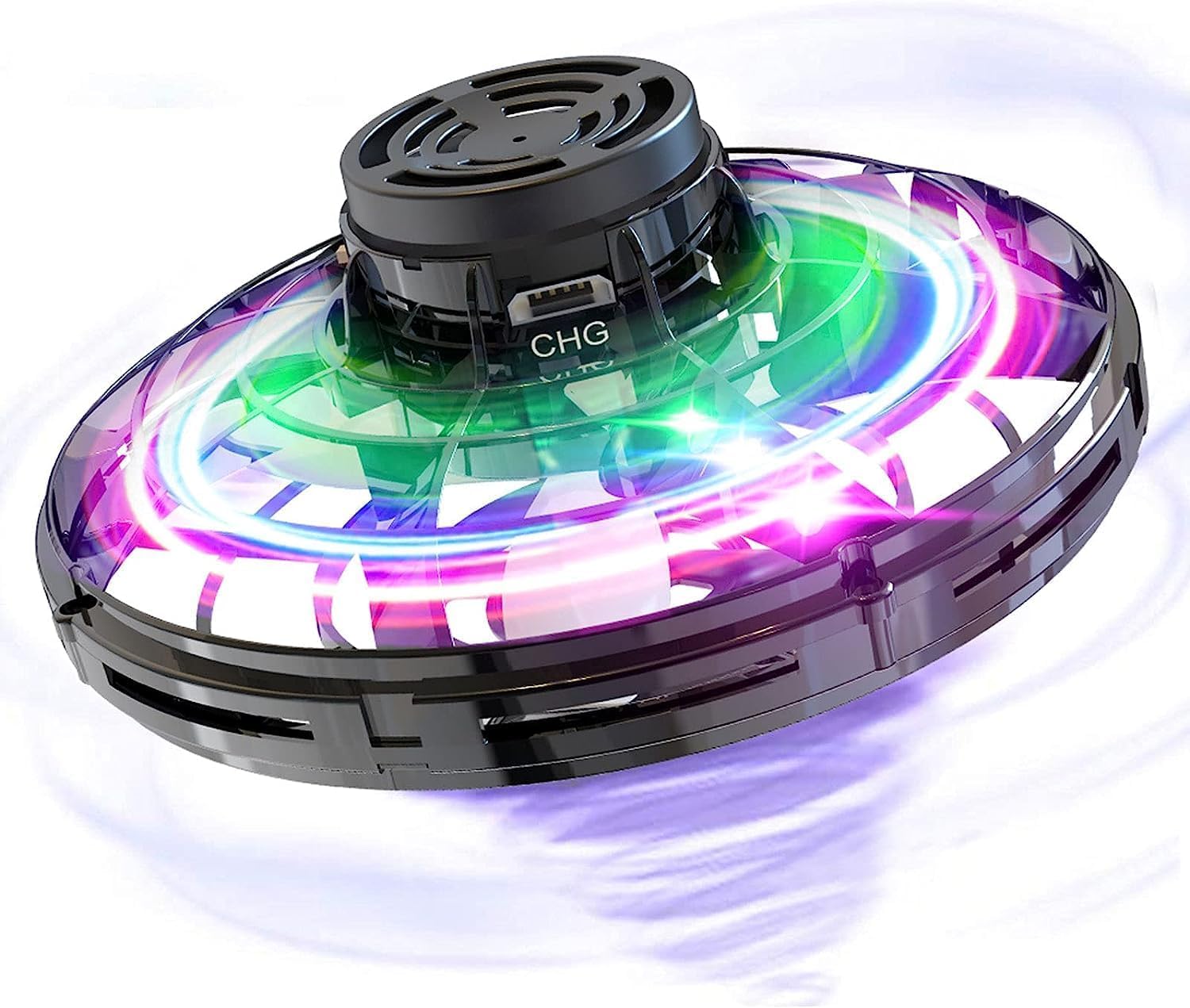 X14 Store UFO Fingertip Upgrade Flight Gyro Flying Spinner Decompression Toy for Kids Adults Hand Operated UFO Nova Fly Spinner Drone Led Light Outdoor Fun Game USB Rechargeable (Multicolor) (B0D2HV9S8N) Amazon Price History, Amazon Price Tracker