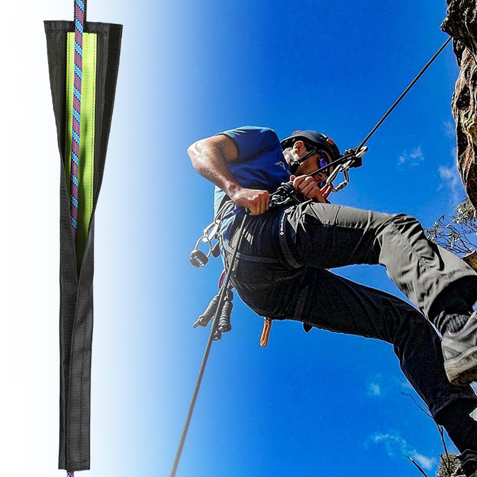 Seilschutz Outdoor Kletterseilschoner Abseil Ausrüstung mit Abriebschutz