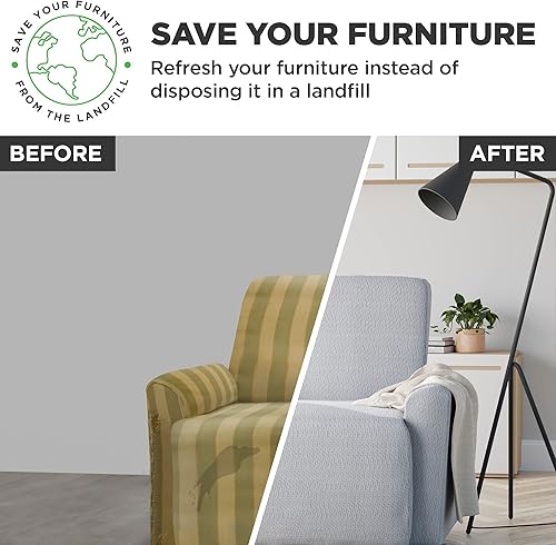 Vista 146 de Zenna Home Simply Fit - Funda elástica para sofá (1 pieza), color crudo