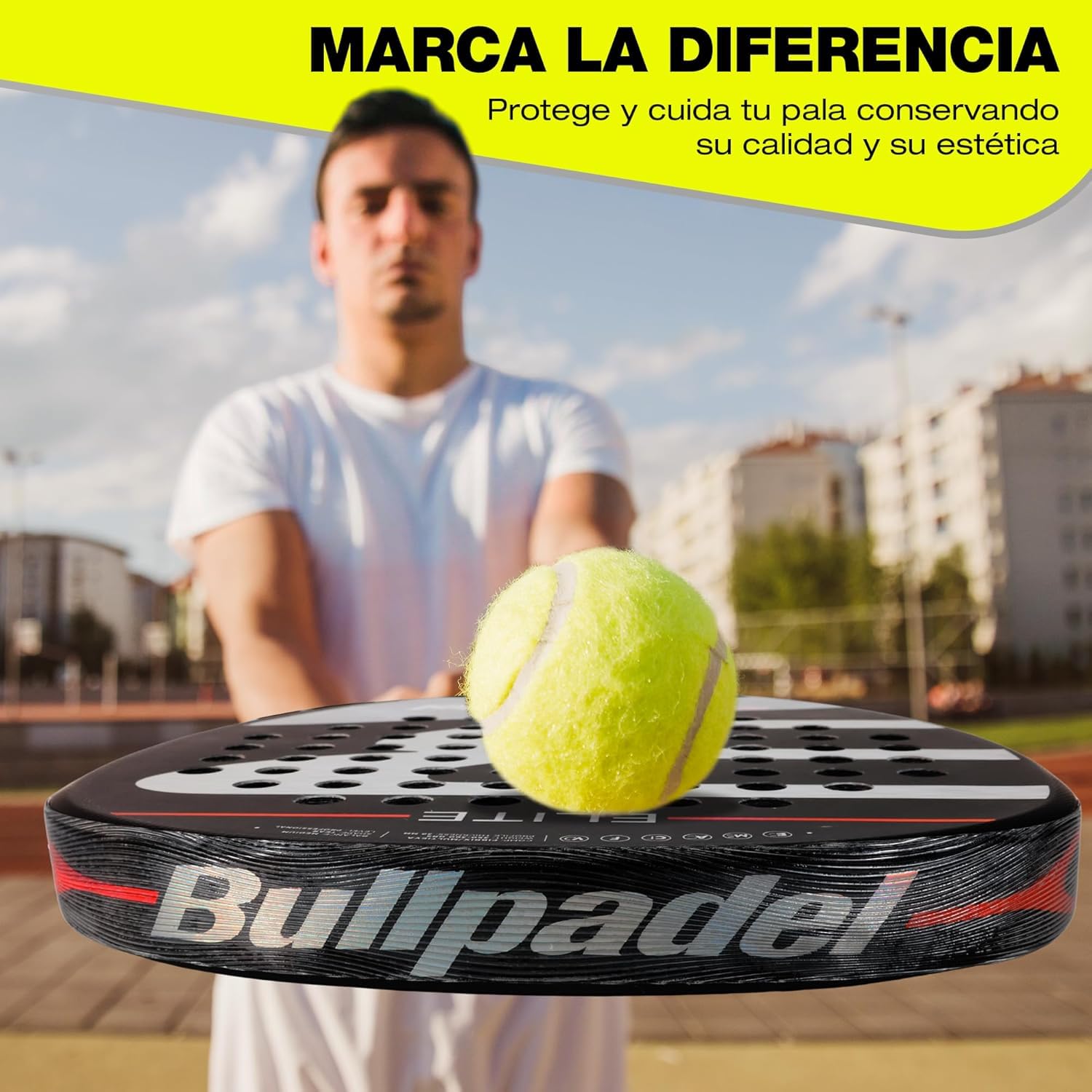Protector Pala Padel Acabado Premium Rugoso ZRZ Sports para Mayor protección – Protección Duradera y Resistente a Impactos, Silicona 35x370mm – Fácil Instalación y Ligero — view 5