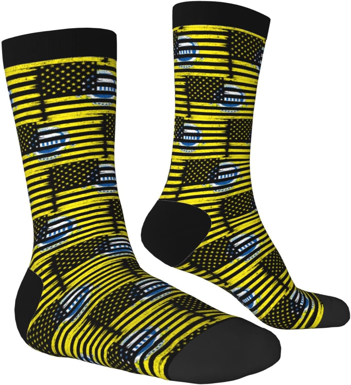 US And Flag Of Arlington County, Virginia (1983-2022) Socks For Men Women Gift Crew High Sock Funny Warm Non Slip Cozy - Image 1 of 8